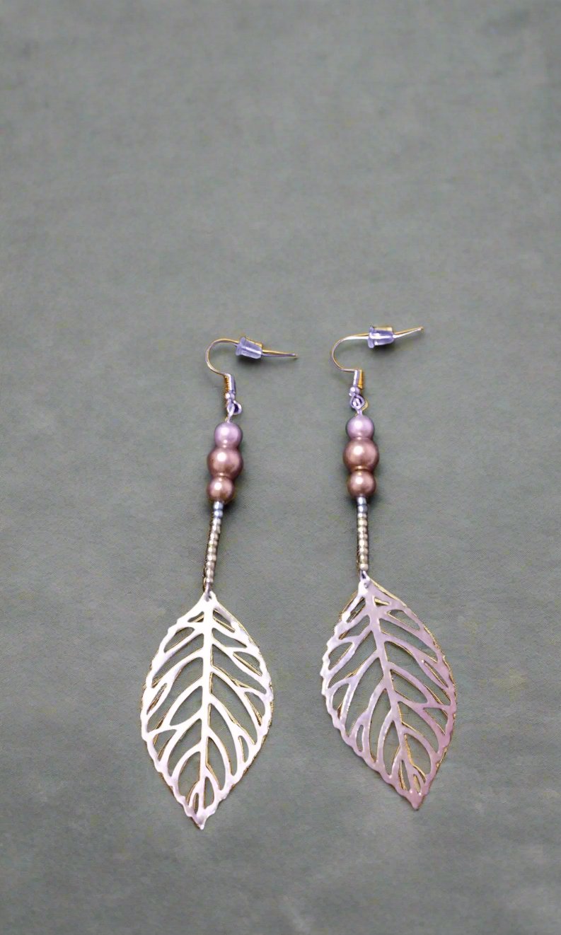 Giraffe Inspired Leaf earrings