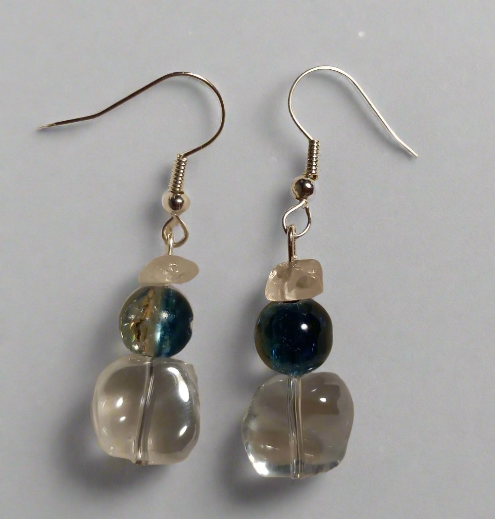 perfume bottle gemstone earrings